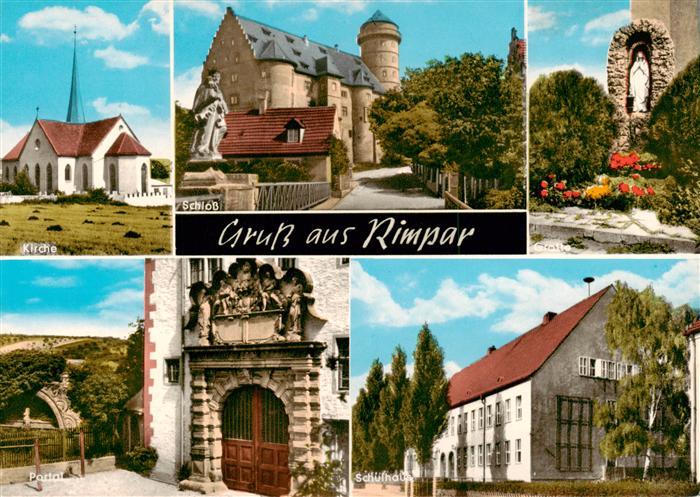 Rimpar Kirche Schloss Portal Grotte Schulhaus