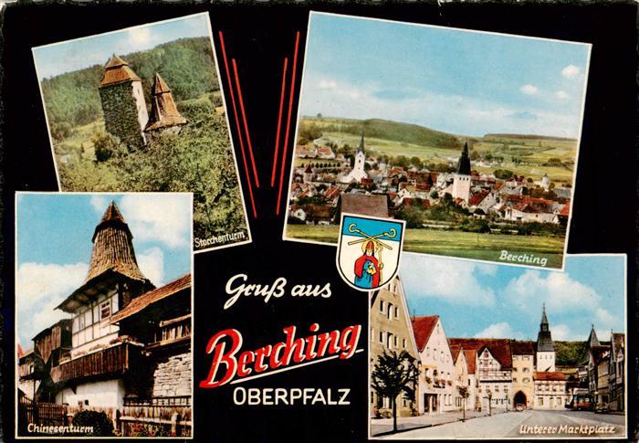 Berching Panorama 1000jaehrige Stadt Storchenturm Chinesenturm Marktplatz