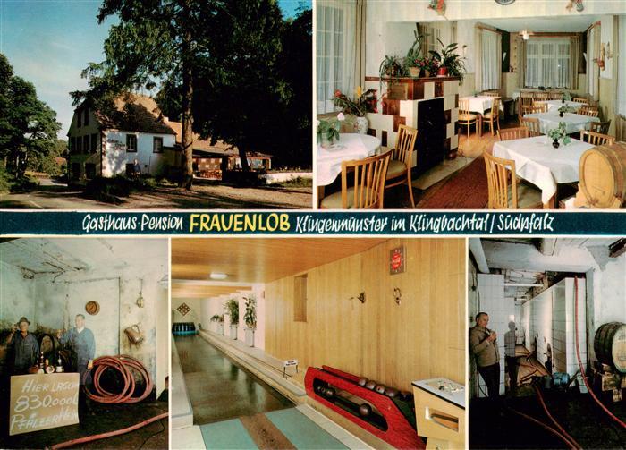 Klingenmuenster Gasthaus Pension Frauenlob Gastraum Kegelbahn