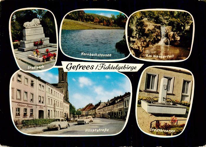 Gefrees Stadtpark Kornbachstausee Wasserfall Hauptstrasse Stadtbrunnen