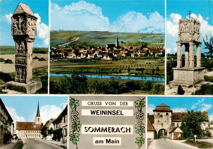 Sommerach Panorama Ortsmotive Denkmal