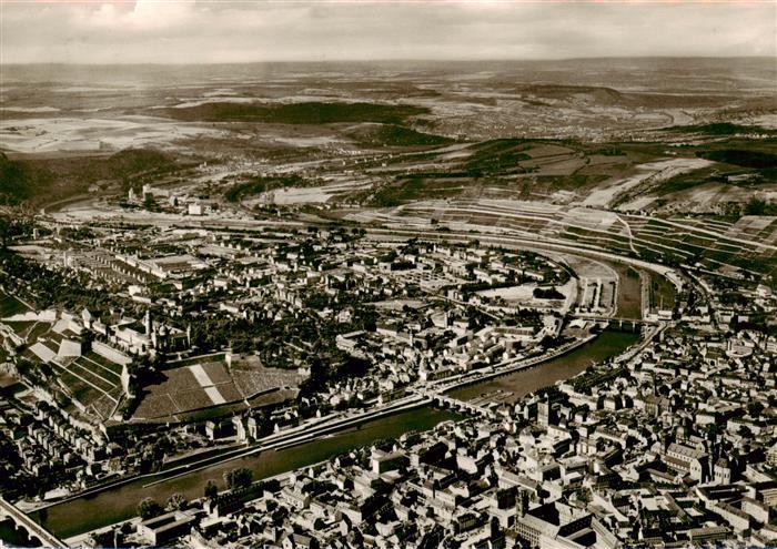 Wuerzburg Bayern Fliegeraufnahme