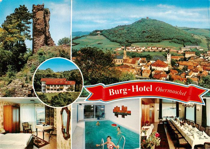 Obermoschel Burghotel Restaurant Hallenbad Burgruine Panorama