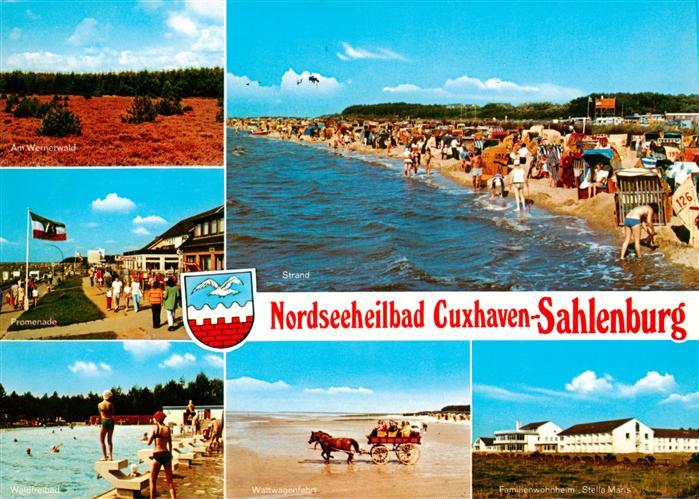 Sahlenburg Cuxhaven Strandleben Wernerwald Landschaftspanorama Promenade Freibad