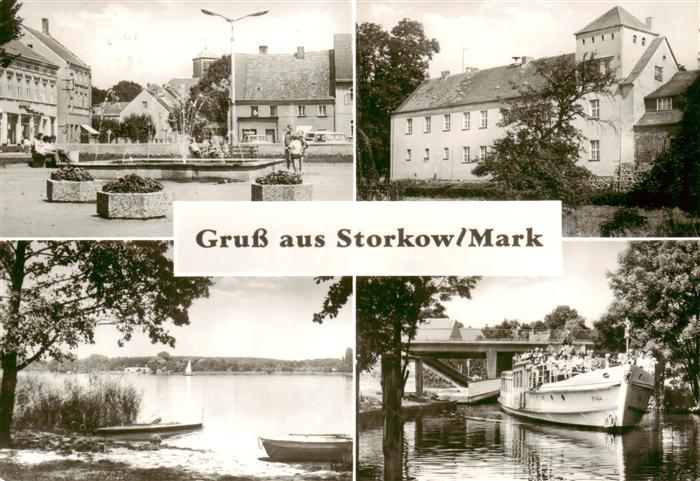 Storkow Mark Stadtplatz Schloss Seepartie Fahrgastschiff