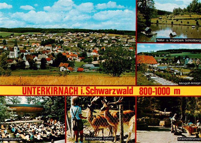Unterkirnach Panorama Natur und Vogelpark Schlossberg Minigolf Freilichtbuehne W