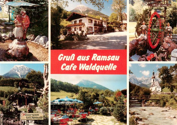 Ramsau  Berchtesgaden Cafe und Brotzeitstueberl Waldquelle Bergkurgarten Teilans