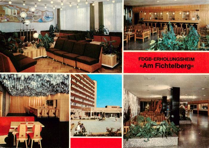 Oberwiesenthal Erzgebirge FDGB Erholungsheim Am Fichtelberg Leseraum Hallenbar S