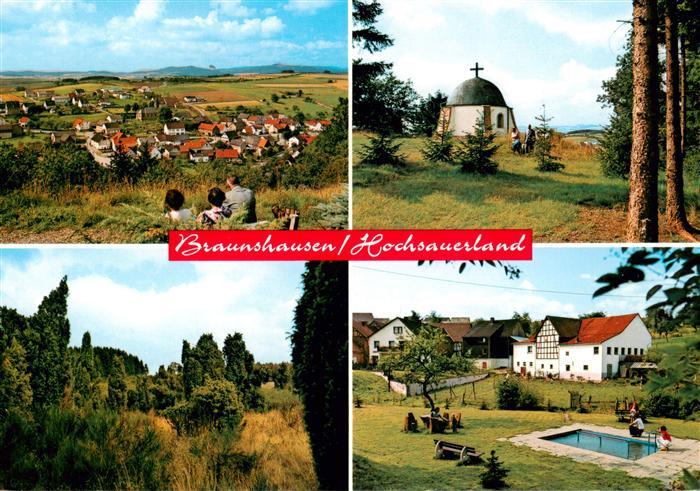 Braunshausen Sauerland Panorama Kapelle Wassertretanlage Hotel Haus Wiesengrund