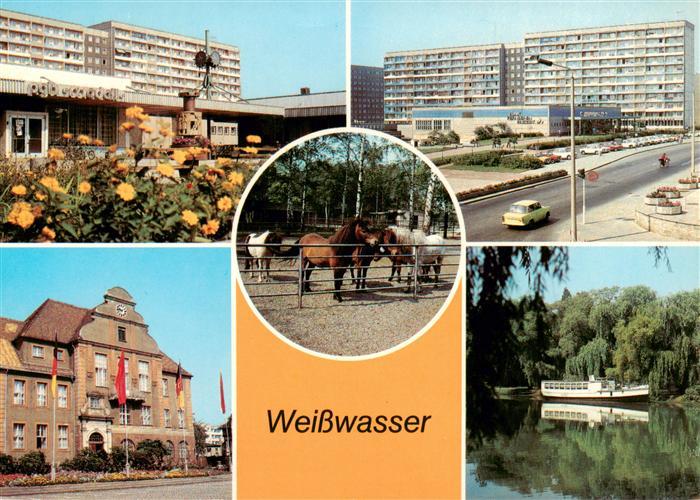 Weisswasser  Oberlausitz Wohnkomplex am Wasserturm Kaufhaus Magnet Tieergarten R