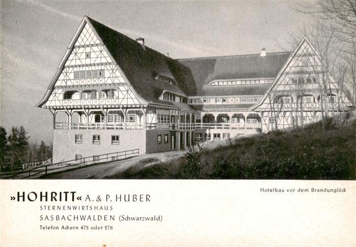 Sasbachwalden Sternenwirtshaus Hohritt