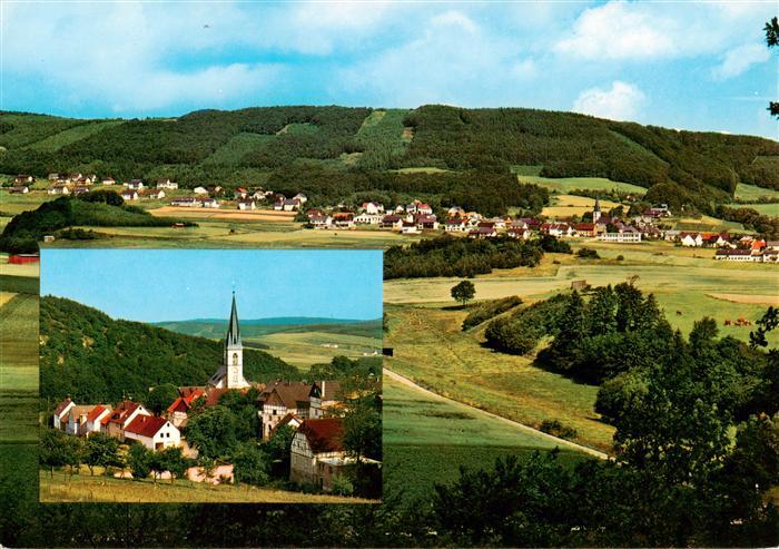 Duedinghausen Medebach Panorama Ortspartie mit Kirche