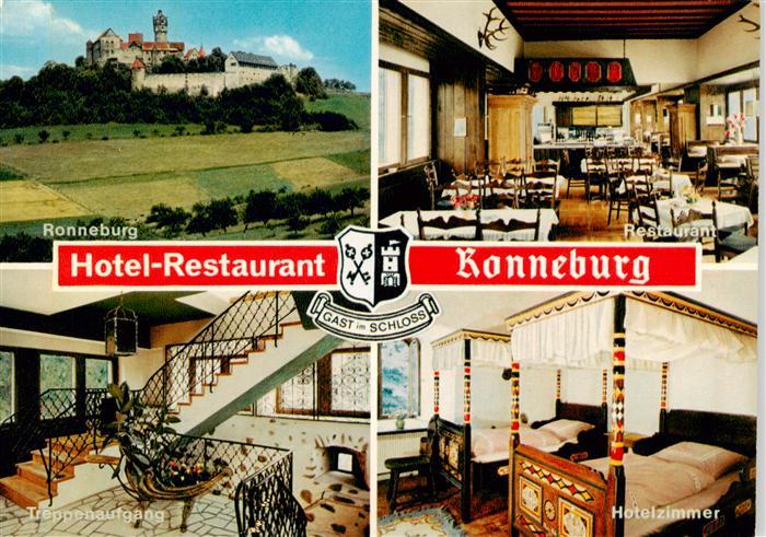 Ronneburg Hessen Hotel Restaurant Ronneburg Restaurant Treppenaufgang Hotelzimme