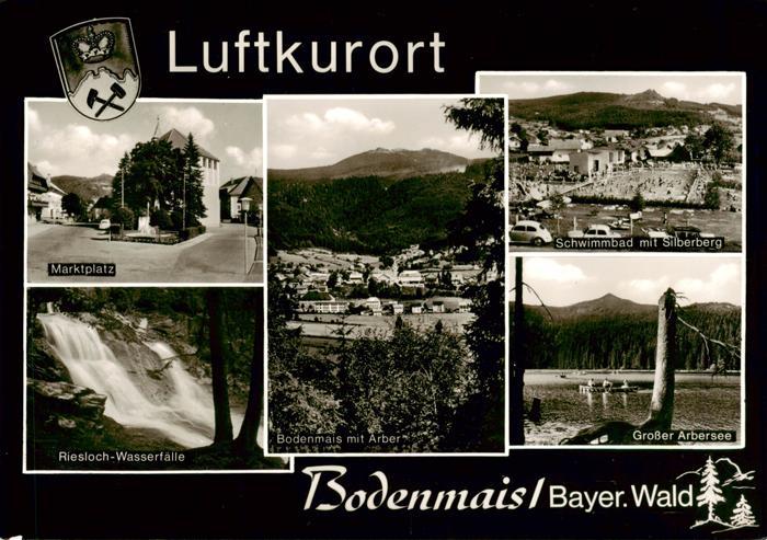 Bodenmais Marktplatz Riesloch Wasserfaelle Bodenmais mit Arber Schwimmbad Gr Arb