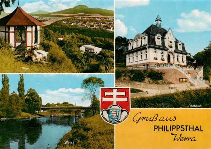 Philippsthal Teilansichten Rathaus Partie an der Werra