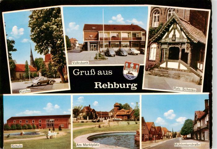 Rehburg Bad Kirche Volksbank Rats Schenke Schule Am Marktplatz Muehlentorstrasse
