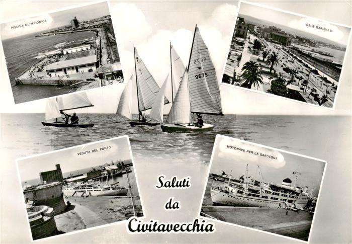 Civitavecchia Lazio IT Piscine Olimpionica Veduta del Porto Viale Garibaldi Moto