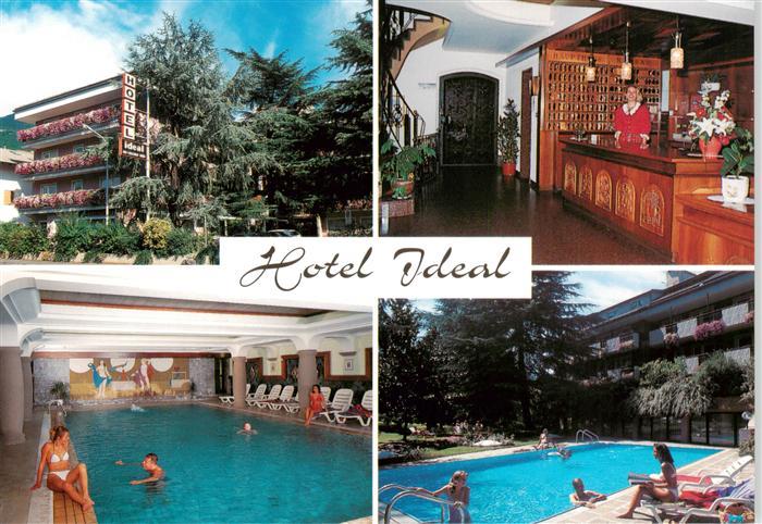 Leifers Laives Bozen Suedtirol IT Hotel Ideal Rezeption Hallen und Freibad