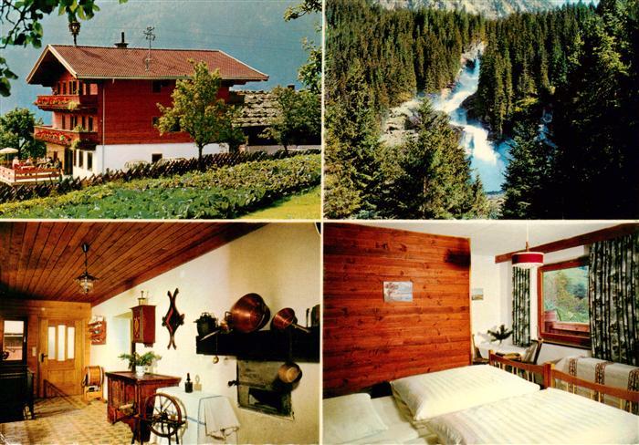 Krimml 1076m Pinzgau AT Lindlgut Stube Gaestezimmer Wasserfall