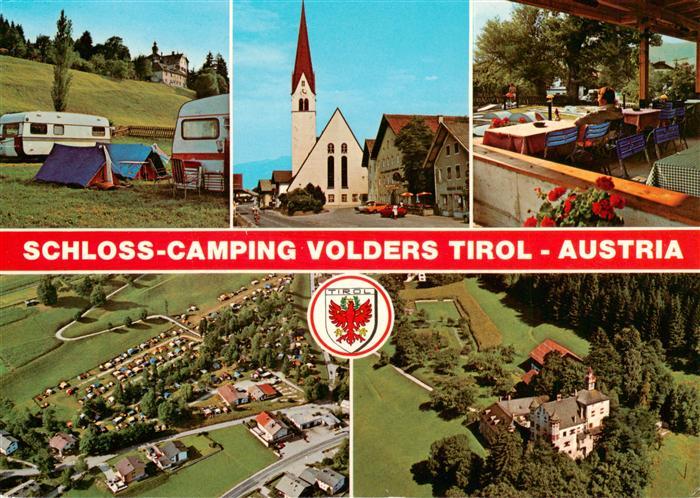 Volders Schloss Camping Kirche Terrasse Fliegeraufnahmen