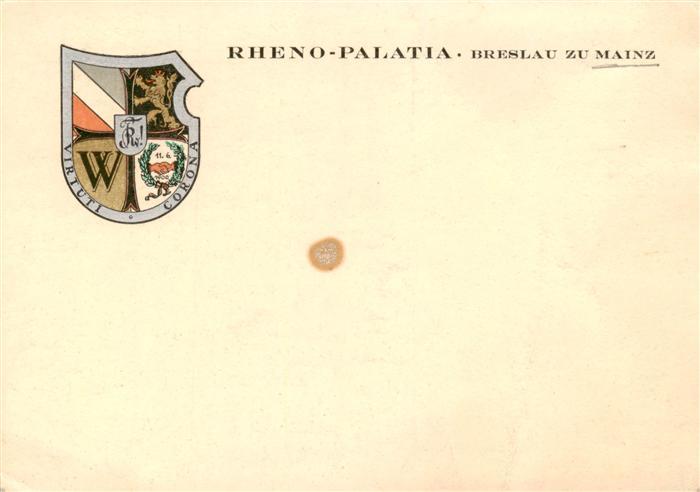 Mainz  Rhein Rheno Palatia Wappen