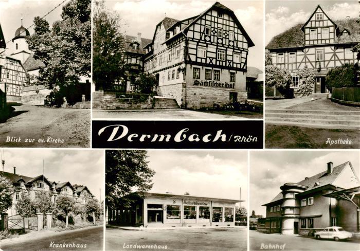 Dermbach Thueringen Rhoen Kirche Saechsischer Hof Apotheke Krankenhaus Landwaren
