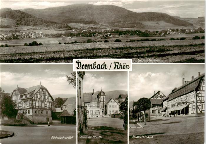 Dermbach Thueringen Rhoen Panorama Saechsischer Hof Geisaer Strasse Marktstrasse