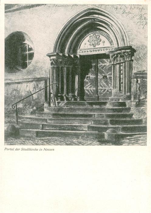 Nossen Portal der Stadtkirche Kuenstlerkarte