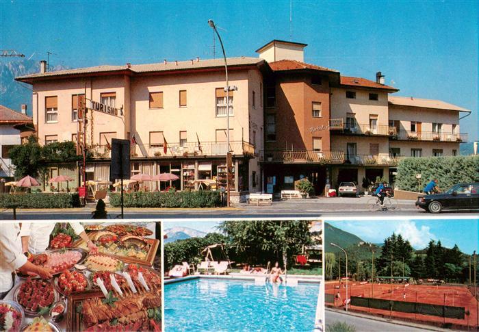 Pergine Valsugana Trento IT Hotel Turismo Fruehstuecksbueffet Freibad Tennisplat