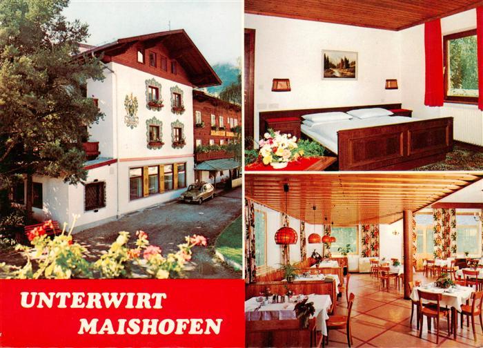 Maishofen Pinzgau-Pongau AT Grossgasthof Unterwirt Gastraum Gaestezimmer