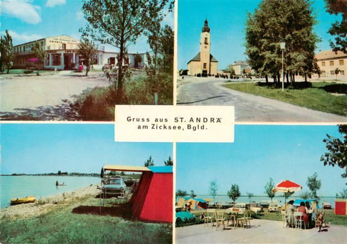 St Andrae Zicksee Burgenland AT Cafe Arabia Kirche Strand Camping