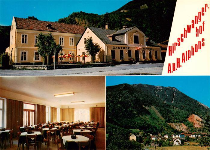 Hirschwang Rax Gasthof Hirschwangerhof Gastraum Panorama