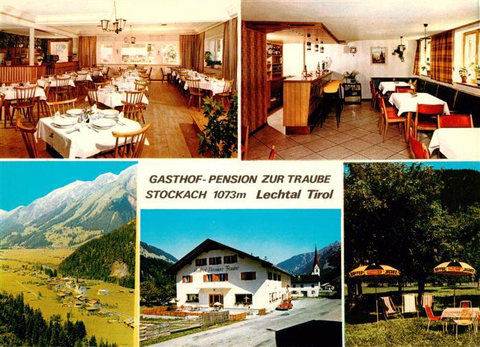 Stockach Lechtal Tirol AT Gasthof Pension zur Traube Gastraeume Panorama Gartent