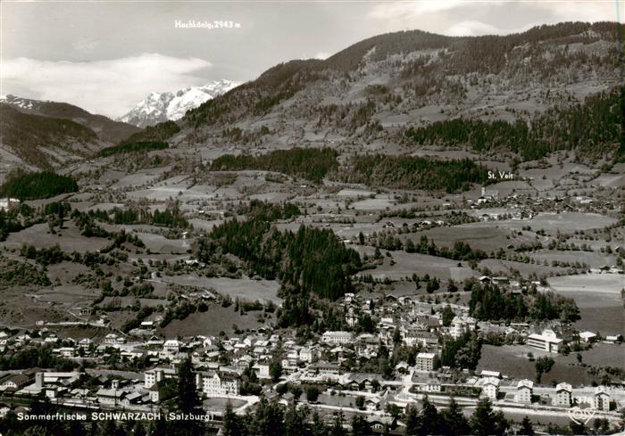 Schwarzach Pongau AT Fliegeraufnahme mit Hochkoenig