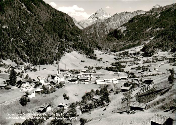 Gaschurn Vorarlberg Fliegeraufnahme mit Valluela