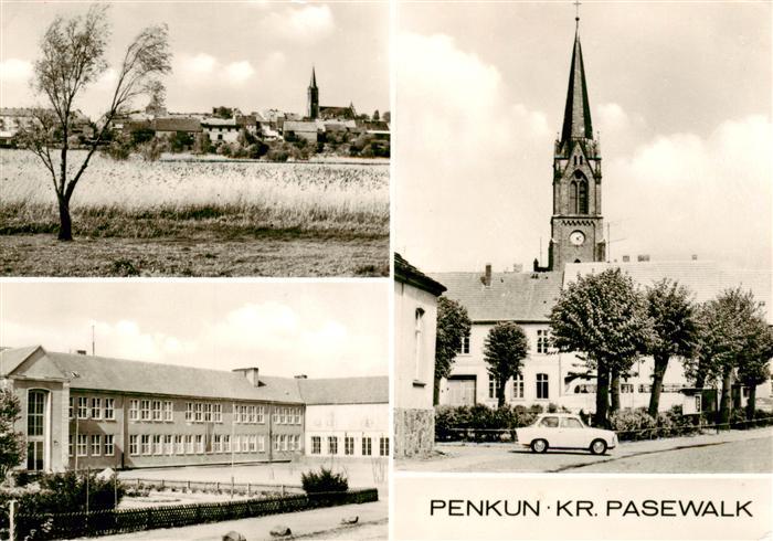 Penkun Panorama Schule Kirche