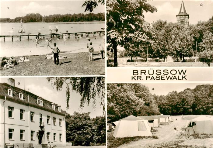 Bruessow Uckermark Freibad am Bruessower See Karl Liebknecht Platz Polytechnisch
