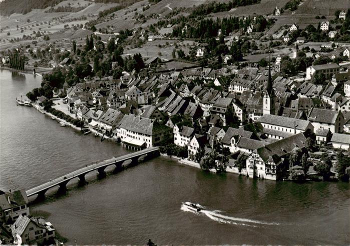 Stein Rhein SH Fliegeraufnahme mit Kloster St Georgen