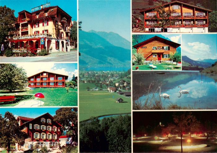 Giswil Giswyl OW Hotel Krone mit den dazugehoerenden Chalets und Minigolfanlage