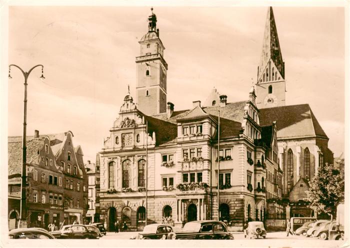 INGOLSTADT  CITY Rathaus mit Pfeifturm und St Moritzkirche