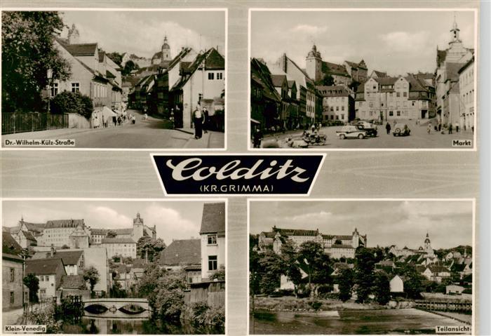 Colditz Dr Wilhelm Kuelz Strasse Markt Klein Venedig Teilansicht