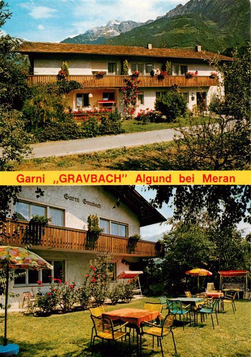 Algund Merano Suedtirol IT Garni Gravbach Garten