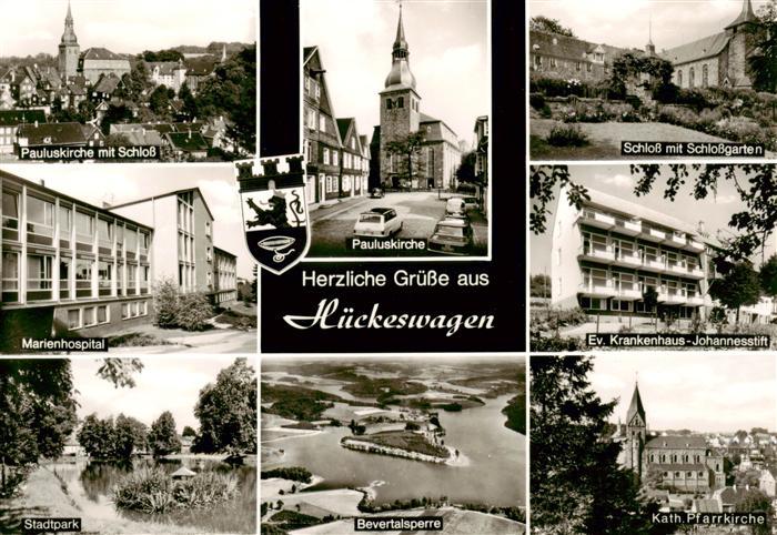 Hueckeswagen Pauluskirche mit Schloss Marienhospital Stadtpark Pauluskirche Beve