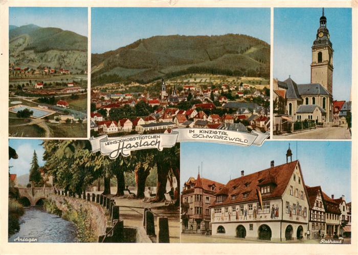 Haslach Kinzigtal Panorama Kirche Anlagen Rathaus