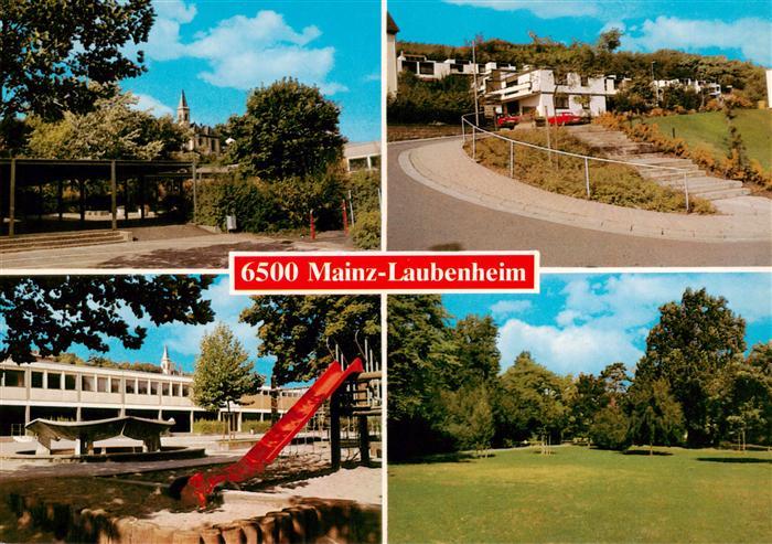 Laubenheim  Rhein Mainz Teilansichten Schule Park