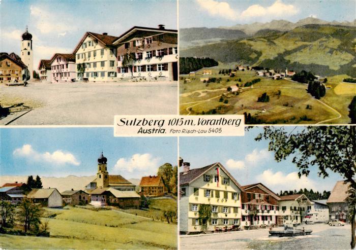 Sulzberg Vorarlberg AT Markt Panorama Kirche Brunnen