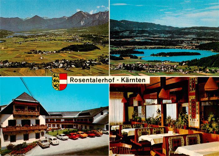 Muehlbach Rosental Fliegeraufnahmen Faakersee Pension Rosentalerhof Gastraum