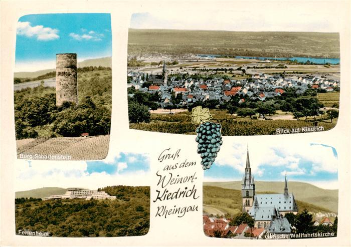 Kiedrich Burg Scharfenstein Panorama Ferienheim Gotische Wallfahrtskirche