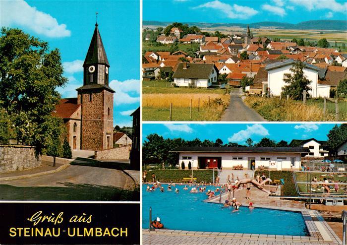 Ulmbach Kirche Ortspartie Schwimmbad