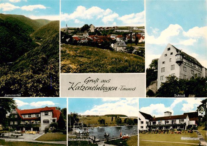 Katzenelnbogen Jammertal Panorama Schloss Sanatorium Schwimmbad